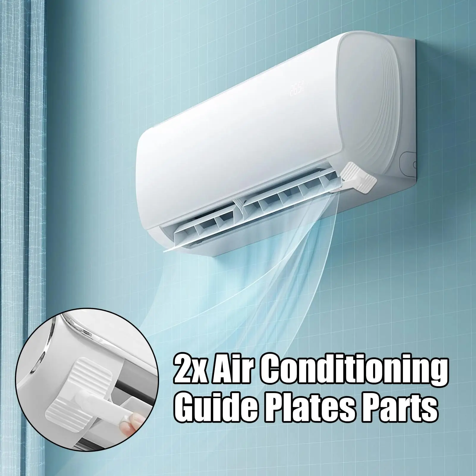 Portable Air Conditioner Accessories 2 Pieces Adjustable Air Duct Redirector Rotation Anti Direct Blowing Adjustable Redirector