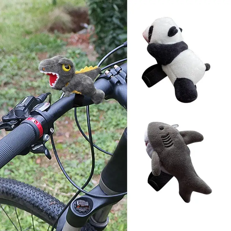 Motorcycle Handlebar Decoration Bike Electric Cute Cartoon Soft Animal Plush Motorbike Decoration Ornaments Motorcycle Supplies