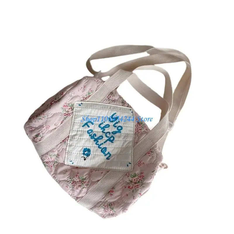 

trend Floral Handbag Multipurpose Cotton Mummy Bag Multifunction Floral Mom Handbag for little Girls Who Love Fashion