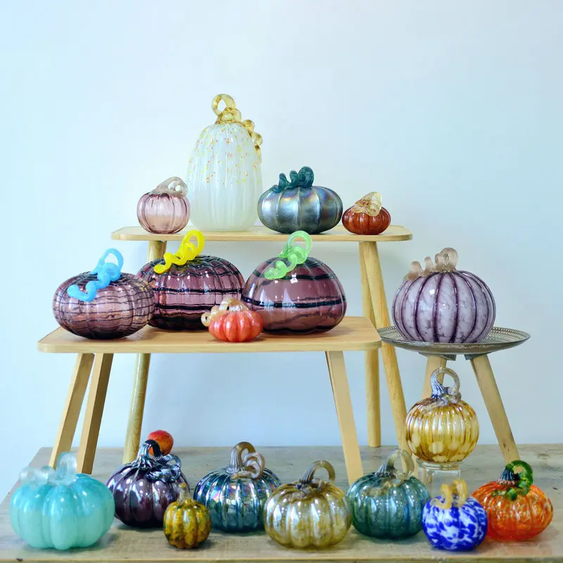 

Handmade Glass Ornament Pumpkin Living Room Home Decoration Glass Crafts Simulation Pumpkin Glass Art Creative Gifts