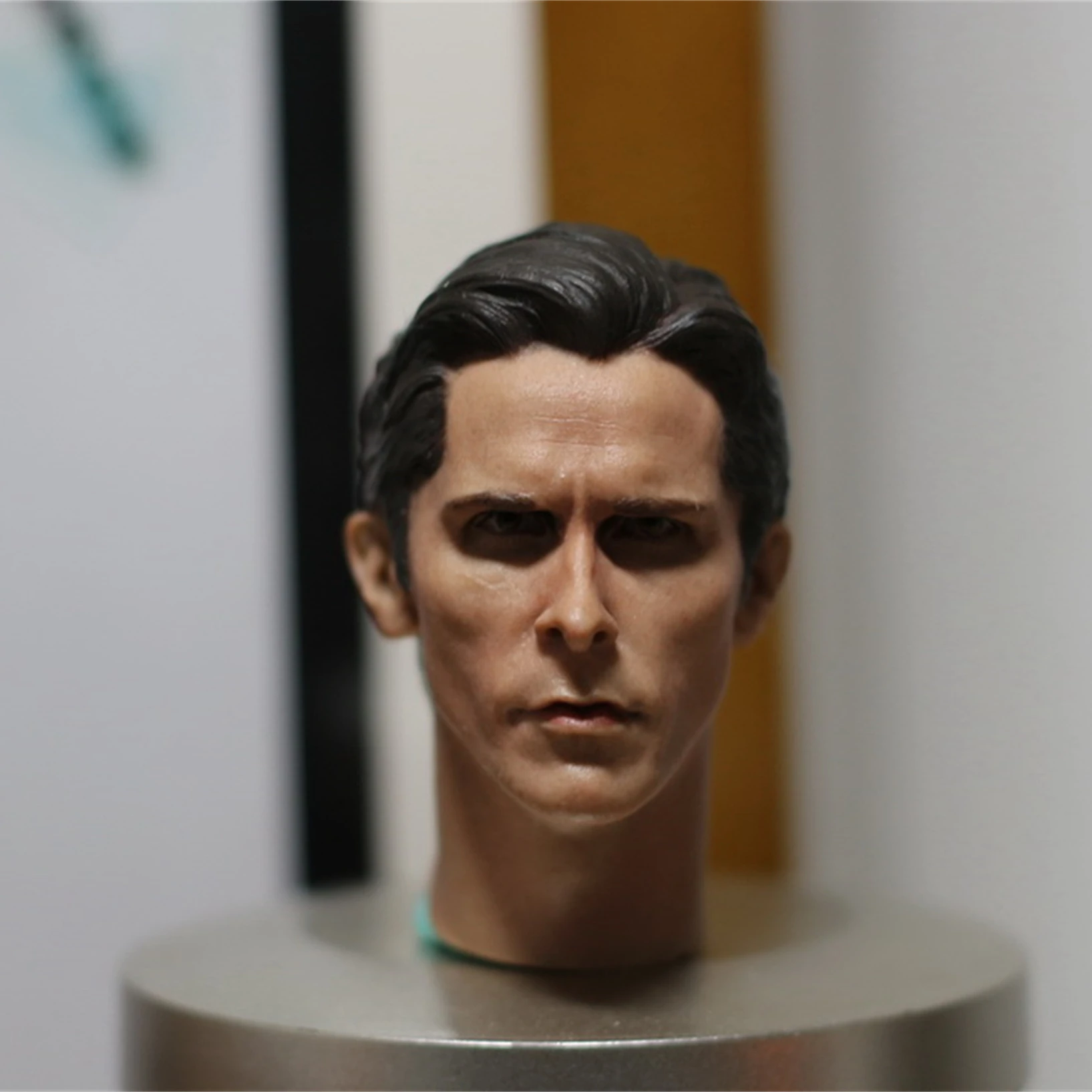 Christian Bale Bruce Wayne Head Sculpt 1/6 Model Fit for 12'' Hot Toys Worldbox Action Figure