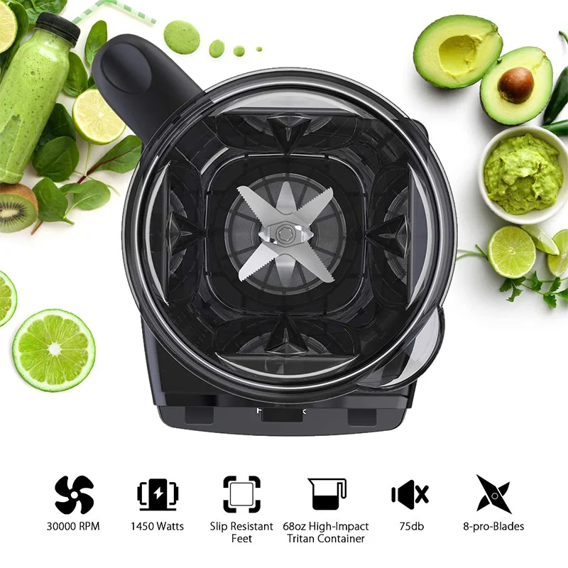 Oster Blender and Juicer Manual Fruit Juicer Free Spare Parts Push Button 1450 Electric Plastic High-speed Variable 110/240 Volt