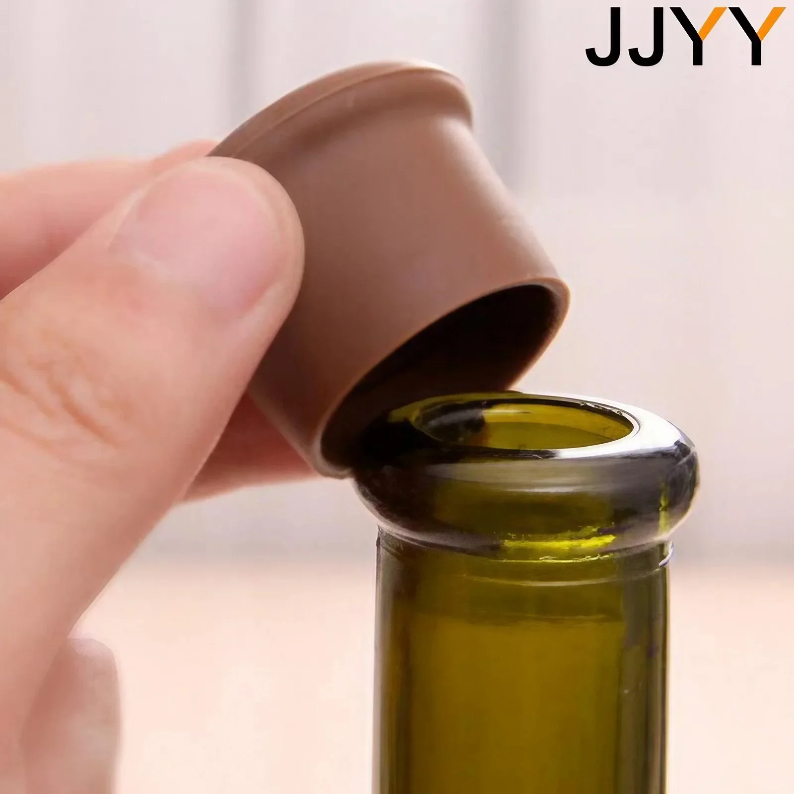 JJYY 1PC High Quality Silicone Wine Stopper Leak Free Wine Bottle Cap Fresh Keeping Sealers Beer Beverage Champagne Closures