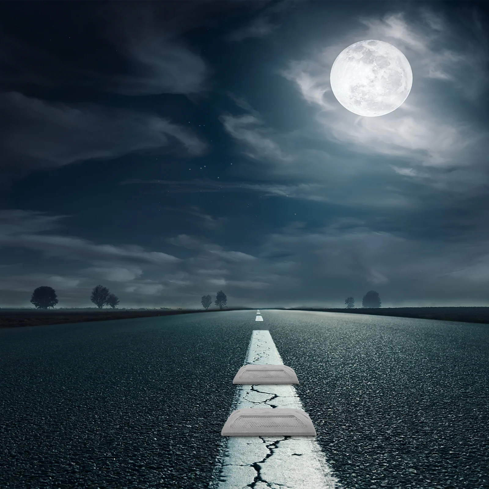 2 قطعة ترصيع الطريق الألومنيوم المصبوب علامات الرصيف العاكسة للممر الطريق السريع مجال الرياضة عاكسات الطريق السلامة في الهواء الطلق #4