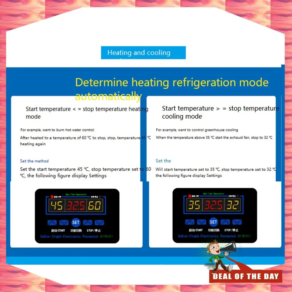 24-Hour Delivery 1 Pcs W1411 10A LED Thermostat Thermostat Control Switch Sensor For Greenhouses Animal Husbandry 12V