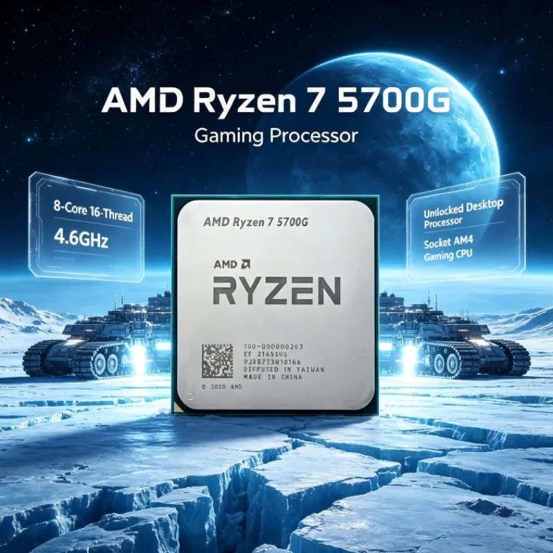 R7 5700G AMD Ryzen 7 7nm Processor 4.6GHz 8-Core 16-Thread 16MB L3 Socket AM4 100-000000263