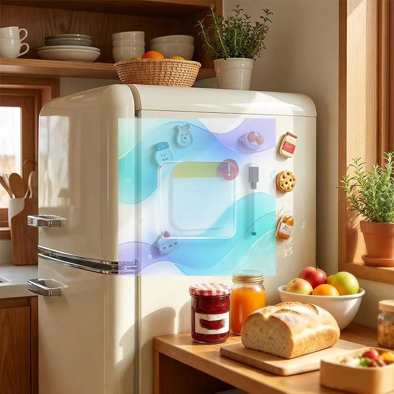 Magnetic Mini Acrylic Fridge Whiteboard Dry Erasable Message Board for Office Kitchen Memo Note Taking