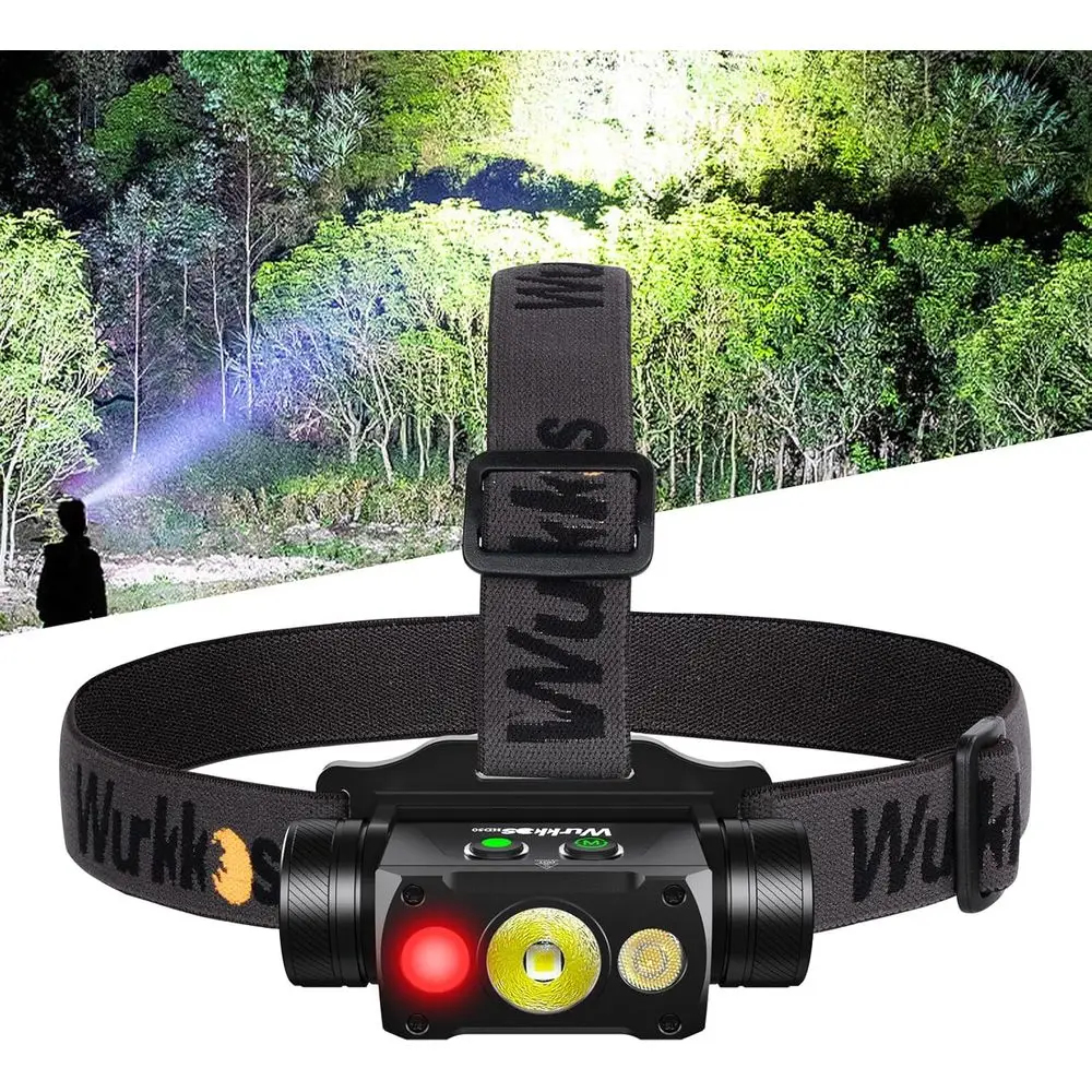 

Wurkkos HD50 4000 Lumens Rechargeable lamp with Red Light,90CRI Bright LED lamp with 6 es, Dual Switch and Magnetic Base,IP67 Wa
