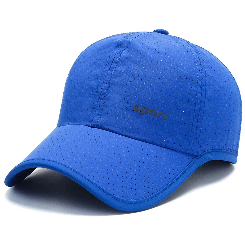 New Men Women Summer Baseball Cap Quick Drying Hats Unisex Breathable Sport Pure Color Snapback Hat Bone Baseball Hat