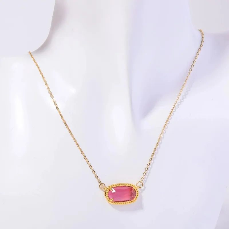 العلامة التجارية مطلية بالذهب 12 جوهرة الميلاد الزجاج كريستال قلادة فاخرة مصمم المجوهرات للنساء عيد ميلاد موضة حفل زفاف هدية #4