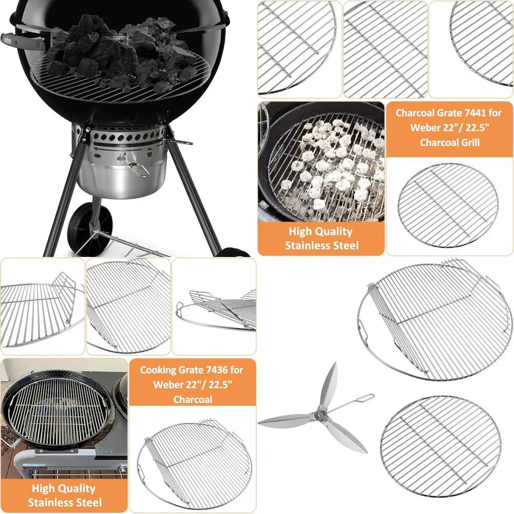 

Решетка для приготовления угольного гриля Weber 22-22.5 для моделей 7436, 7441, чайник, бар-B-чайник, мастер-сенсор, система очистки одним касанием