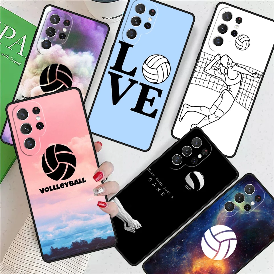 Funda deportiva de voleibol para Samsung Galaxy S24 Ultra, S21, S22, S8, S9, S10, 5G, Note 10, 20 Plus, FE S23