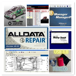 Auto Data Repair Software Alldata 10.53 Mitchell ondemand 2015v Vivid Workshop ATSG AUtodata 1tb HDD Usb 3.0