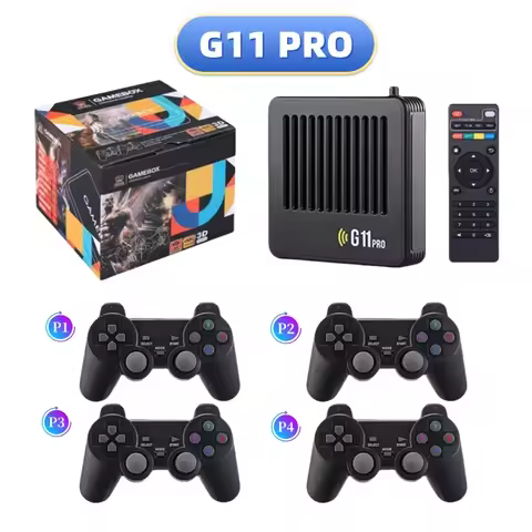 G11 Pro Game Box Video Game Console 256G Built in 60000+ Retro Games 2.4G Wireless Gamepad 4pcs 4K HD TV Game Stick For PS1/GBA