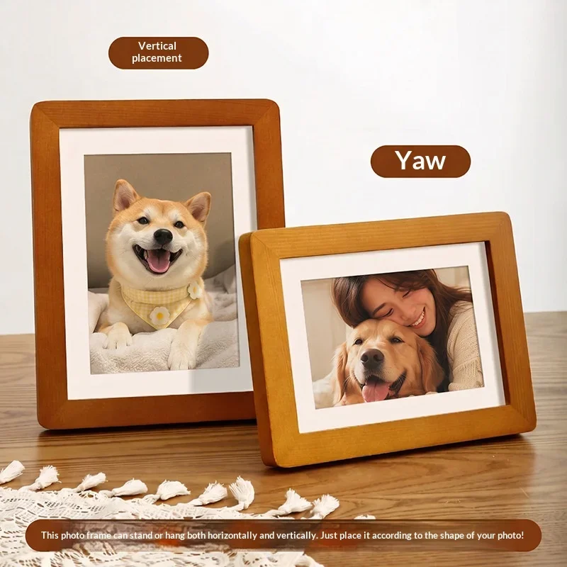 Solid Wood Round Corner Photo Frame 7-inch & 8-inch Decorative Wall and Table Display, Premium Quality Picture Frame Home Décor
