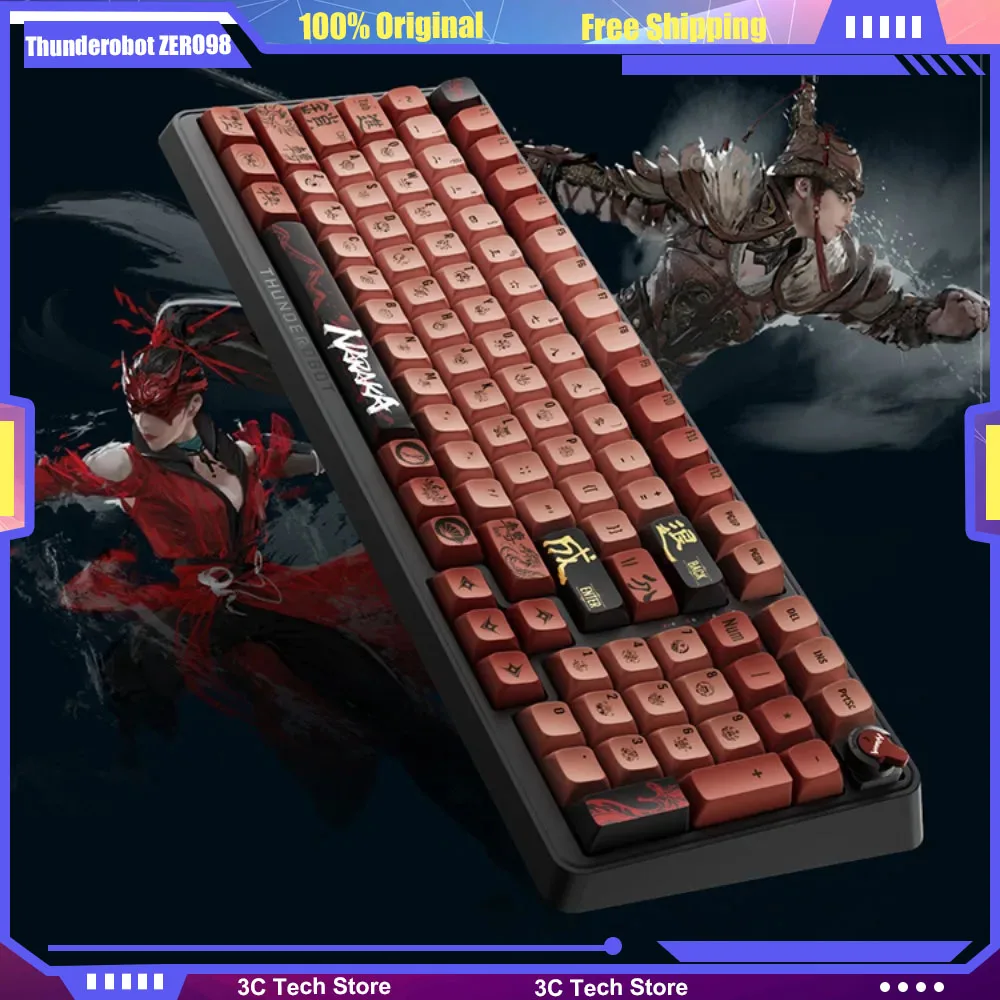 Thunderobot ZERO98 Tri-mode Mechanical Keyboard Gasket Hot Swappable Wireless Bluetooth 2.4G Wired RGB 98 Layout 99 Keys 4000mAh