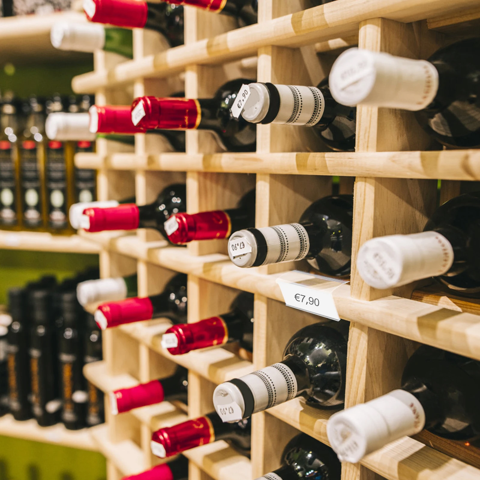 

30Pcs Supermarket Label Holders PVC Plastic Sign Display Clips for Wire Shelves Price Tag Display Organizers Sign Holder