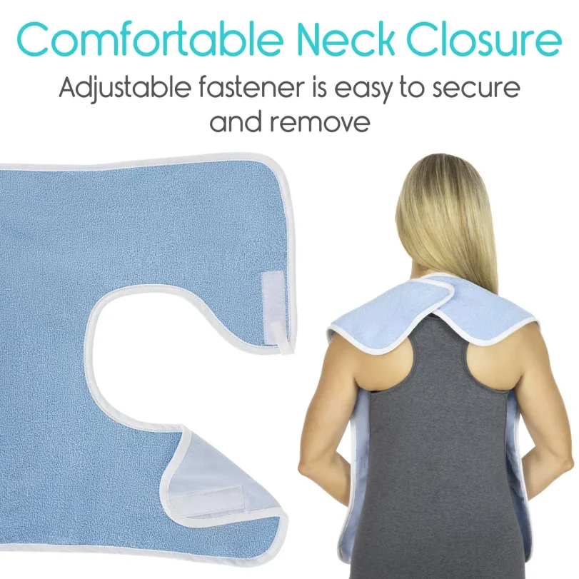 1Pc Waterproof Adult Bib Apron Stain Resistant Mess Feeding Bib for Seniors Adults Men Women Home Kitchen Use