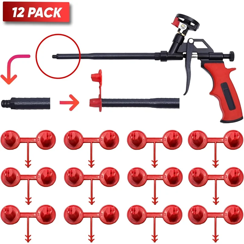 A98E-For Foaming Agent- Precision For Vertical& Ceiling Coverage, 12Pcs Red Nozzle Set Included