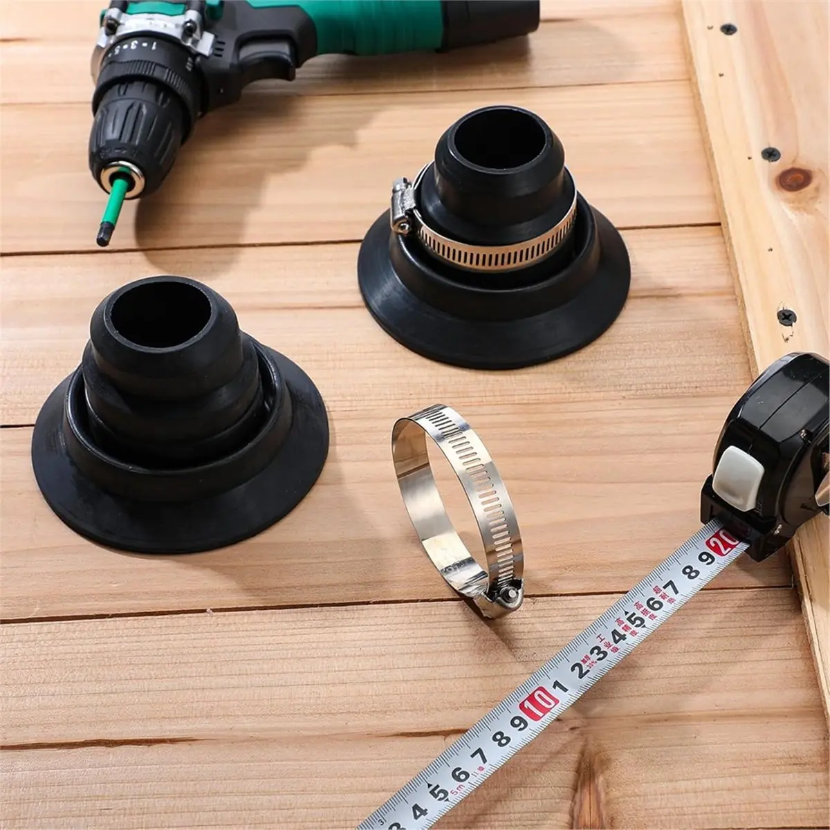 

Новый комплект для ремонта кровли 2026 года: 2 шт. резиновых вентиляционных колпаков (1,5-2 дюйма) с зажимом из нержавеющей стали для водосточных труб