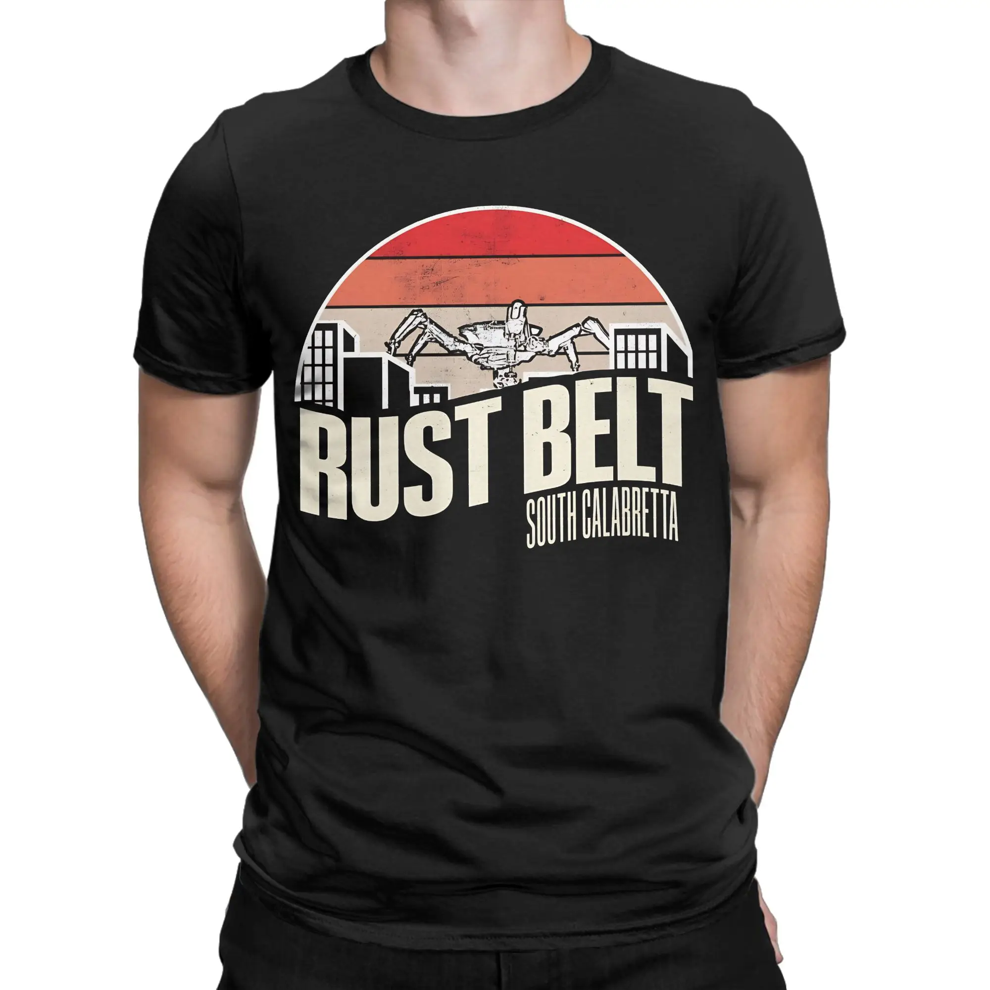 Rust Belt Raiders Industrial Arc T-Shirt Men  Novelty Pure Cotton Tees O Neck Short Sleeve T Shirts Gift Idea Clothing
