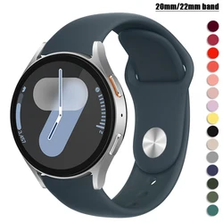 Silicone Strap for Samsung Galaxy Watch 7/4/5/6/4 classic/6 Classic/47mm/46mm Active 2/44mm/40mm 3 S3 20/22mm Wristband Bracelet