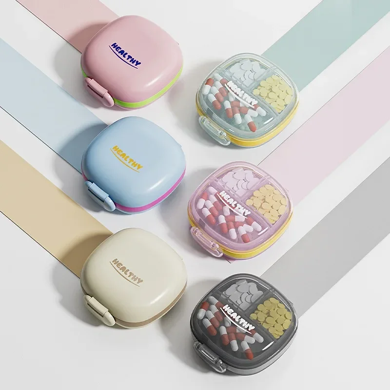 Portable Mini Medicine Dispenser Box - Seven Day Supply Small Medicine Reminder Packing for Travel