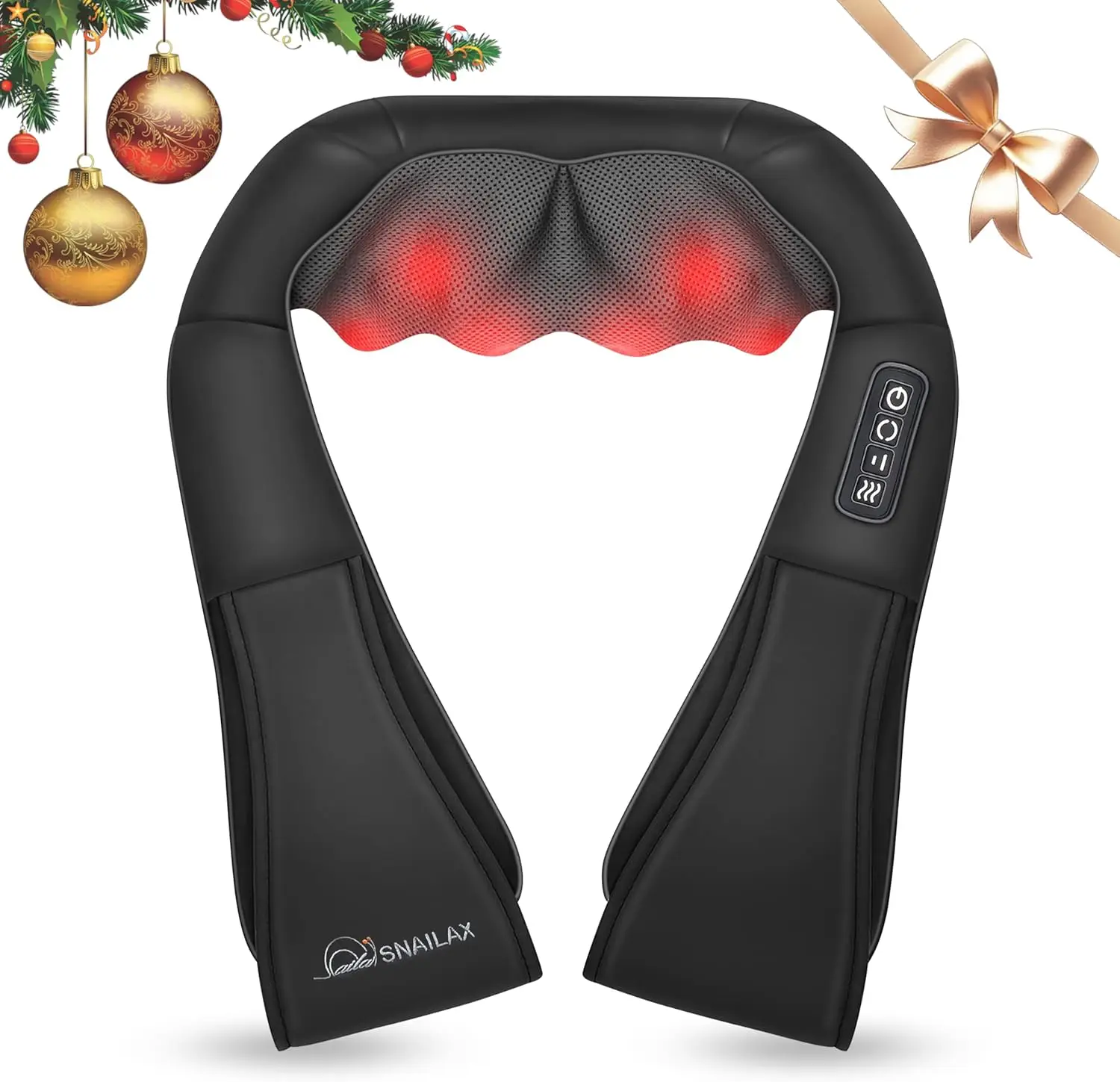

Electric Shiatsu Massage Pillow with Heat for Neck, Back, Shoulder, and Foot Relief