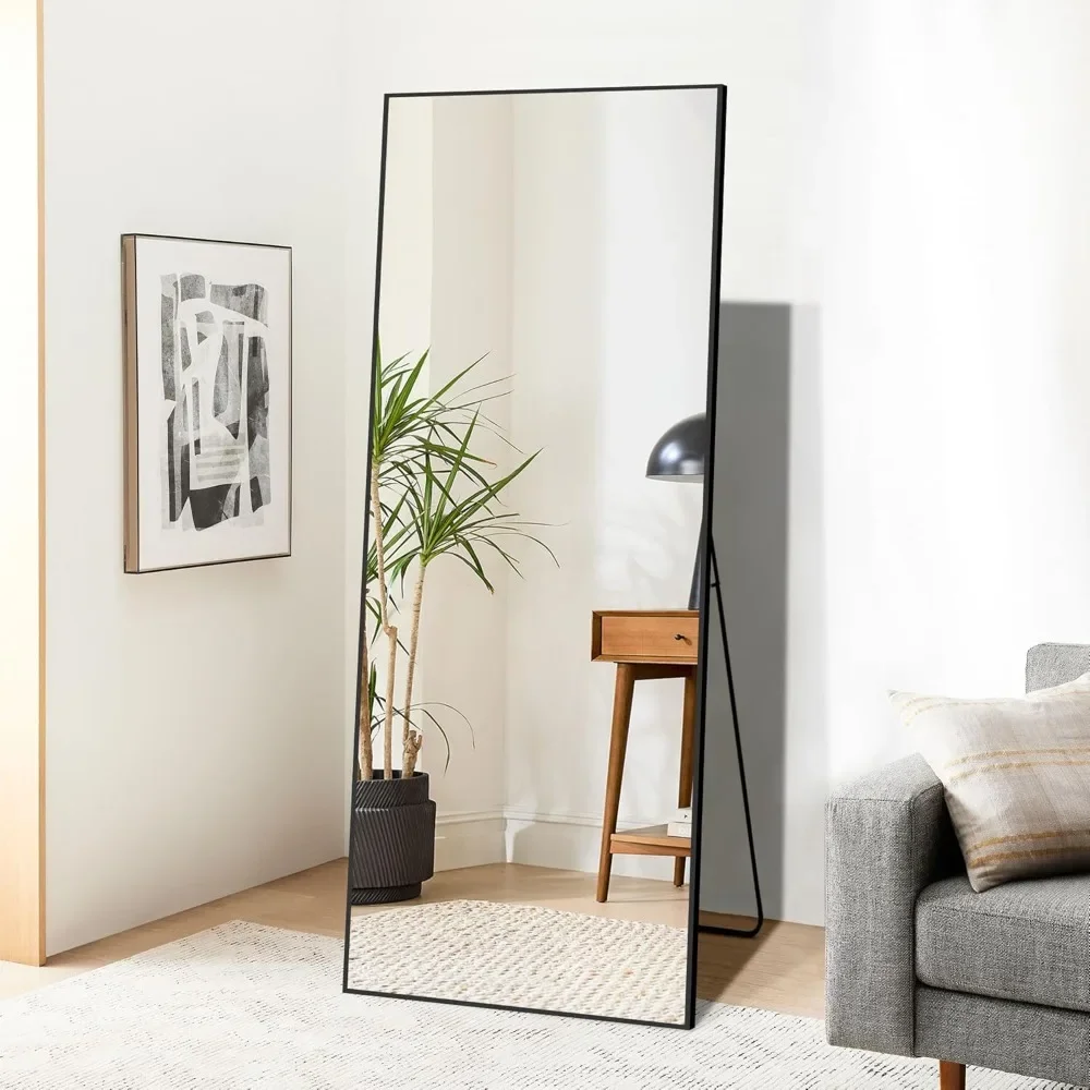 

64x21 Inch Full Length Mirror, Aluminum Alloy Frame Floor , Large Mirror Free-Standing Hanging or Leaning, Full Body Mirror