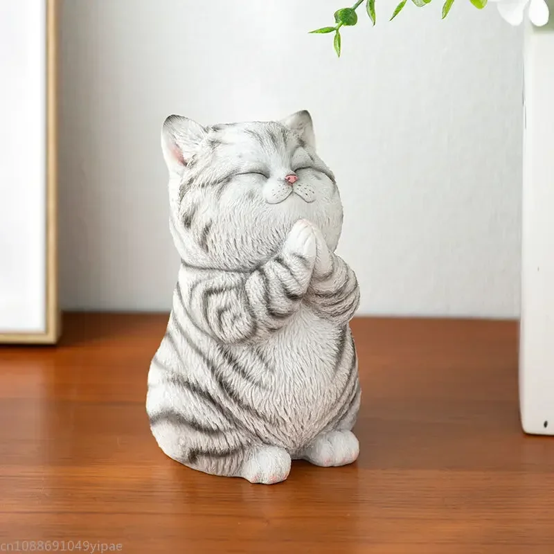 Simulation Wishing Cat Home Desktop Ornaments Bedroom Living Room Decorations Handmade Birthday Gift