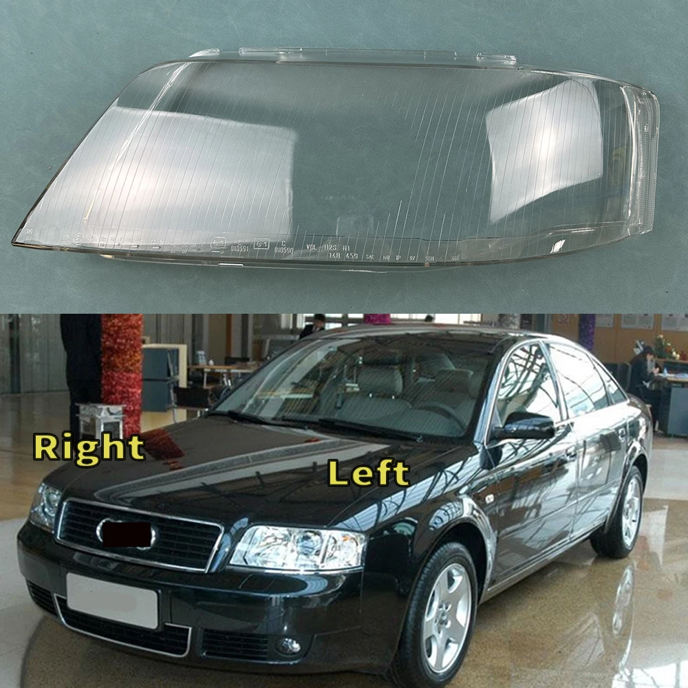 

Для Audi A6 A6L 1999 2000 2001 2002 Автомобильная передняя фара, крышка объектива, автомобильные фары, крышка, прозрачные абажуры, корпус лампы