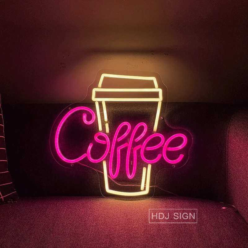 

Coffee Neon Sign LED Neon Light for Cafe Coffee Shop Wall Decor Man Cave Sign Wall Art for Bar Shop Home Custom Coffee Decor