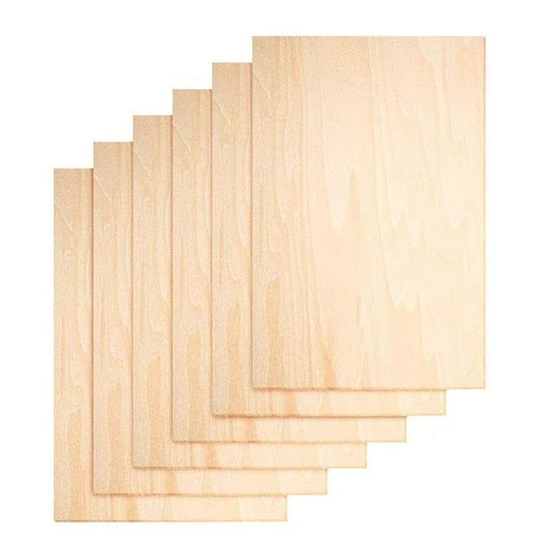 Láminas de madera contrachapada para manualidades, placa Universal para hacer modelos para niños, 10 piezas