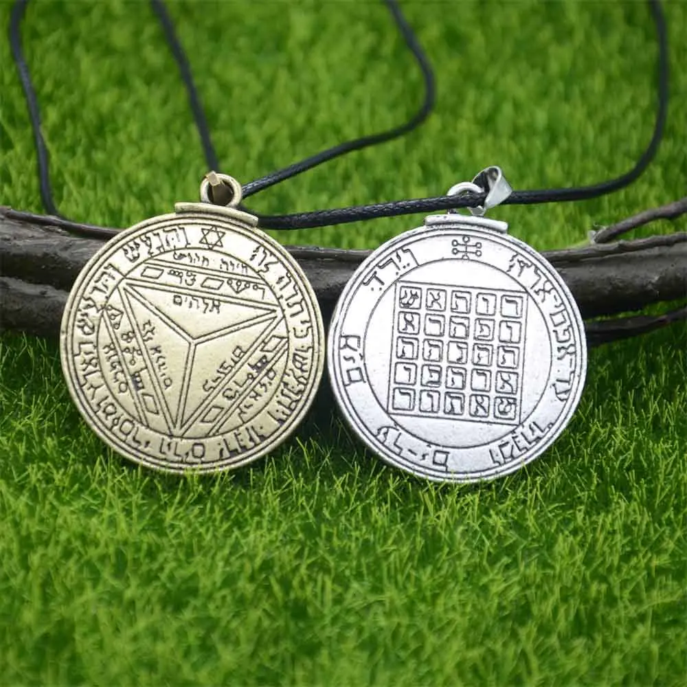 Nostalgia Pentacle Of Saturn Key Of Solomon Seal Pendant Wicca Pagan Talisman Amulet Vintage Necklce Men Women Jewelry