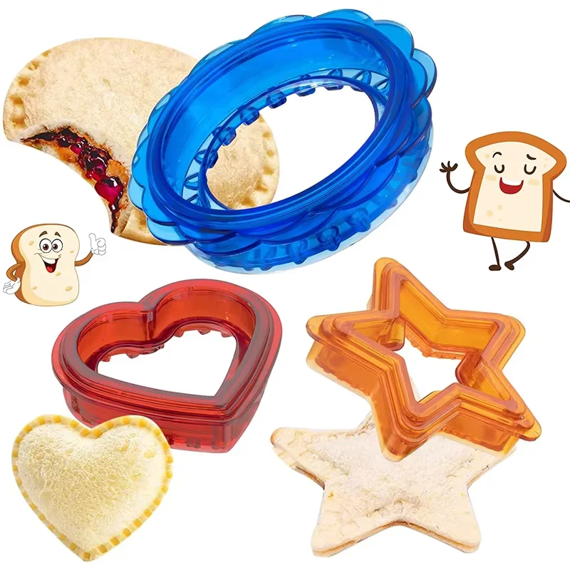 Sandwich Cutter and Sealer Crustless Sandwich Maker PP Sandwich Press Maker Peanut Butter Jelly Crustless Sandwich Cutters YY125