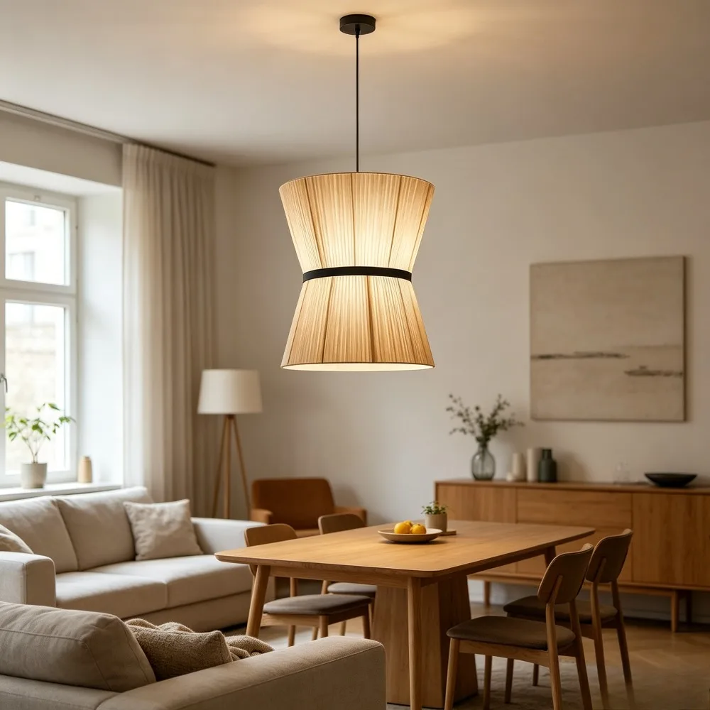 Modern Japanese Wabi Sabi Fabric Chandelier Living Dining Bedroom Nordic Decoration Home Pendant