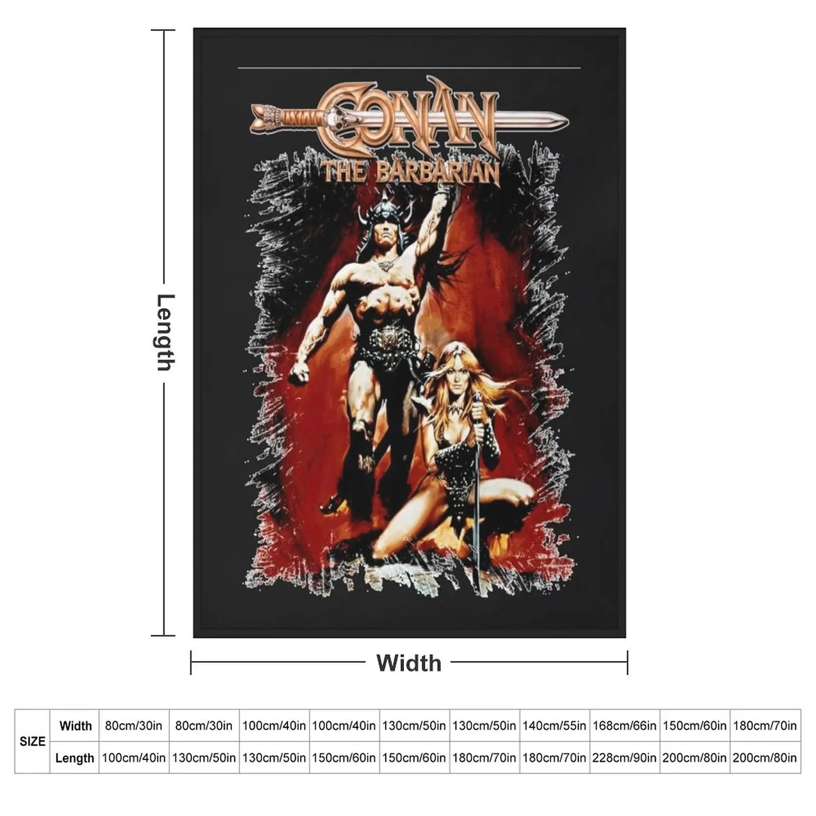 Conan He Barbarian Essential Funny Throw Blanket Decoratives Hairys Luxury Thicken Blankets