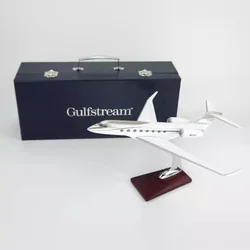1:100 Scale Model Aircraft Gulfstream G650 Simulation Jet Private Airplane Model 32cm Resin Diecast Airplane For Adults Gift
