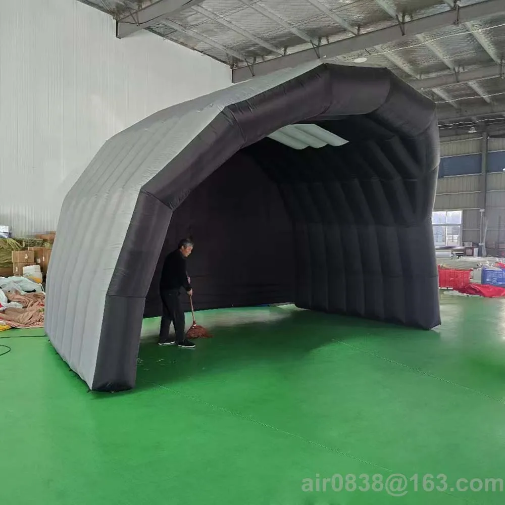 Tienda de campaña inflable duradera con cubierta para escenario, cúpula de concha gigante, marquesina para exteriores, dosel para actuación de fiesta, tienda de techo de aire para conciertos de música