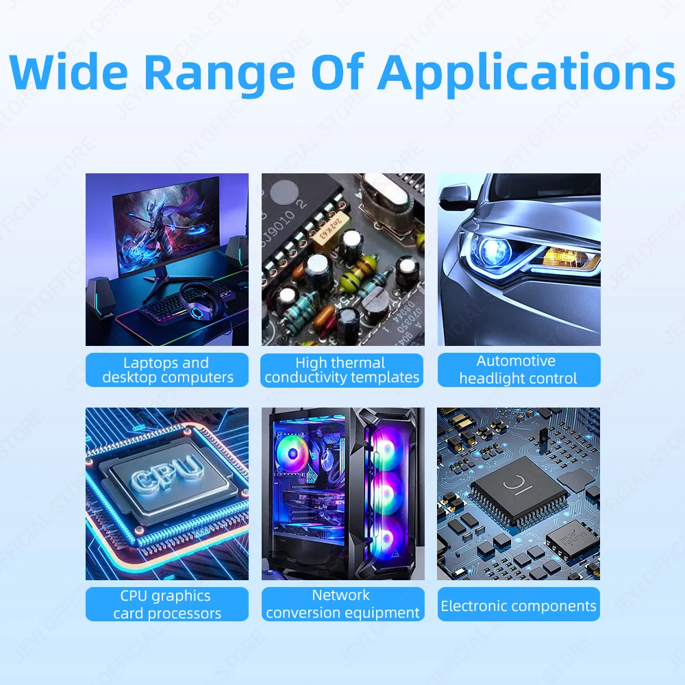 JEYI 10g High-Performance Thermal Paste – 10W/m·K Silicone Grease for CPU, GPU, VGA, Laptop & HeatSink Non-Curing, Easy to Apply