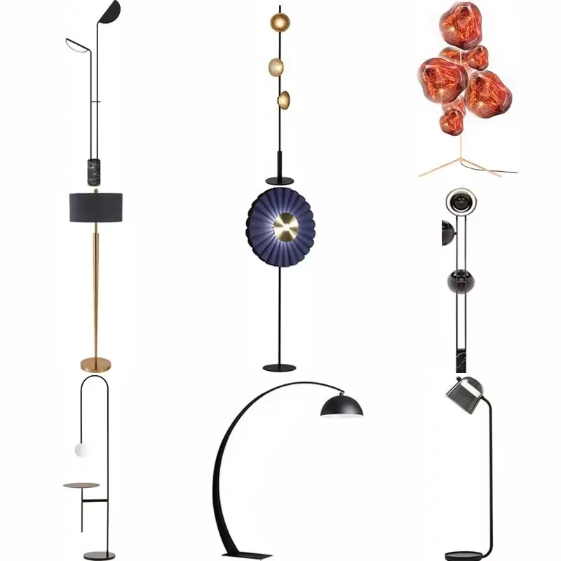 Led living room floor lamp wholesale home decoration luxury cylindrical large acrylic floor lamp lighting Nordic