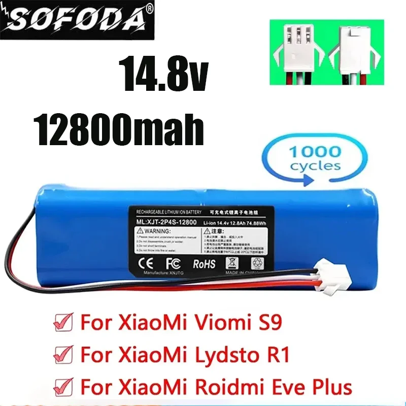 

14.4V 12800mah For XiaoMi Lydsto R1 Accessories Lithium BatteryRechargeable Battery Pack is Suitable For Repair and Replacement