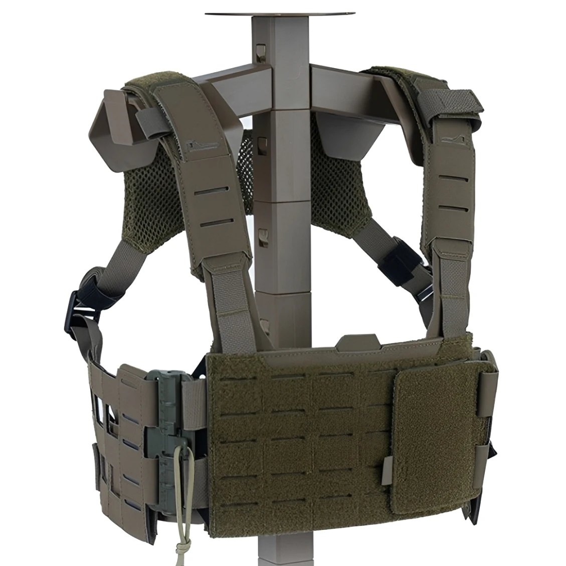 Tactical Chest Rig with Expansion Kit Molle Side Wings Quick Release Breathable Mesh Graduated Straps Military Airsoft Vest Gear