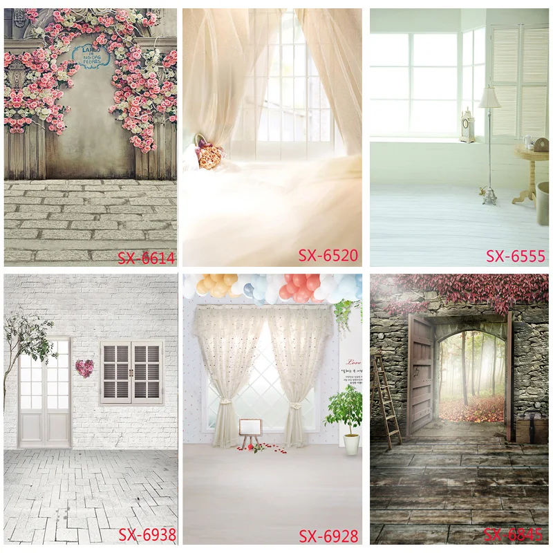 ZHISUXI Vinyl Photography Backdrops Prop Flower Wood Floor Castle Wedding Theme Photo Studio Background  2157 YXFL-64