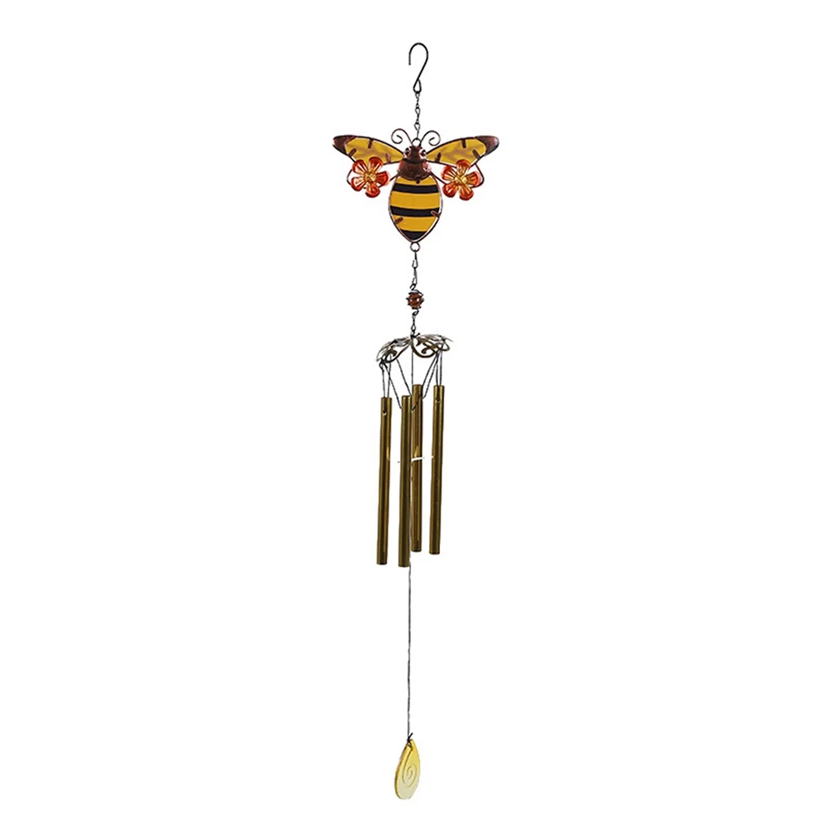 

Retro Metal Wind Bell Photography Props Handmade Hanging Wind Chimes Colored Romantic Painted Bell Garden B