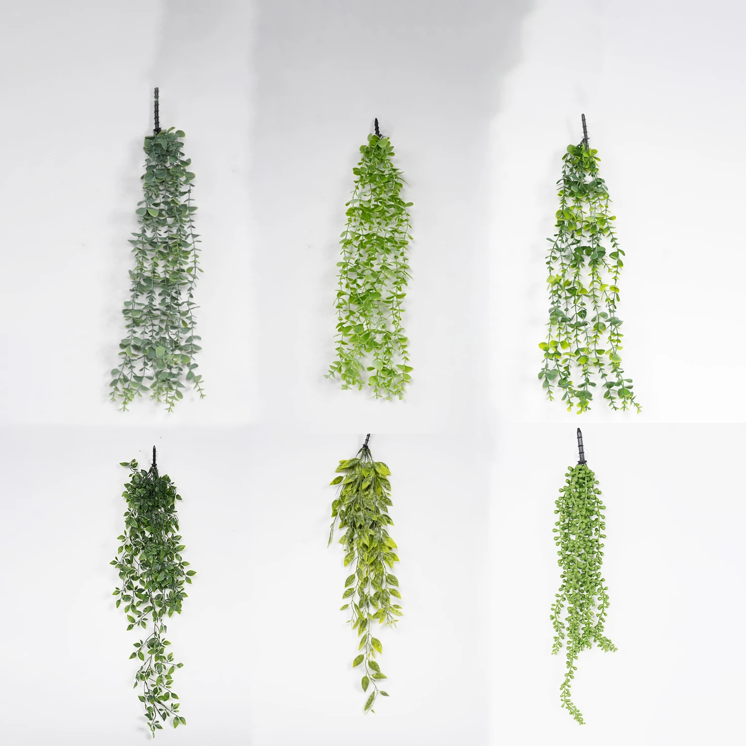 Artificial Vine Plants Hanging Ivy Green Leaves Garland Grape Without Pot Fake Greenery Plant Accessories Garden Decoration Home