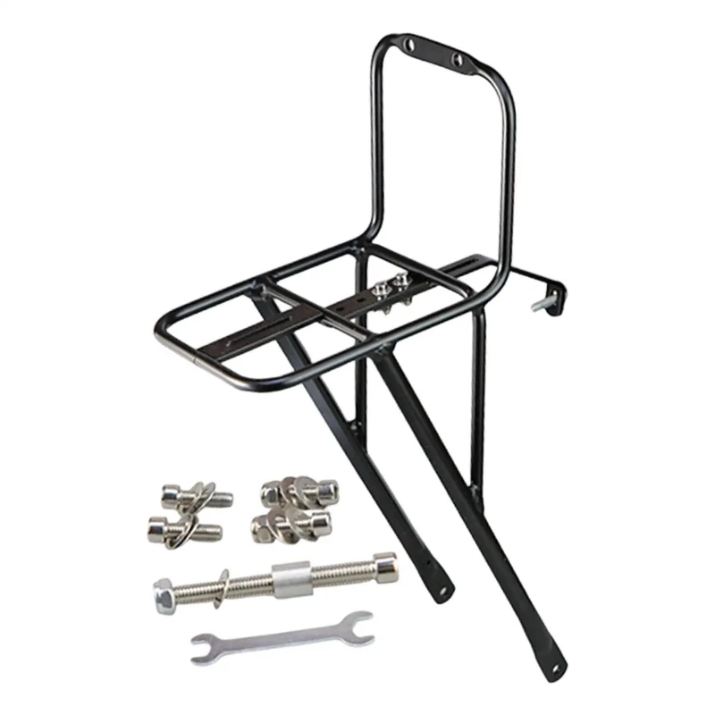 

LHH Lightweight Aluminum Front Bicycle Rack Luggage Shelf Pannier Carrier for Cycling Accessories and Daily Commute