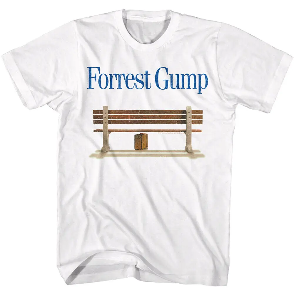 Forest Gump 영화 로고 DVD 커버, 벤치 서류 가방, 남성용 티셔츠