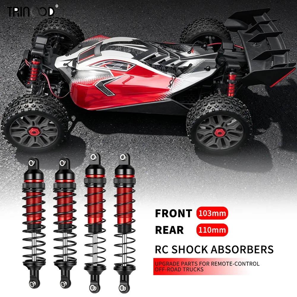 TRINOOD 103mm 110mm Metal Front/Rear Shock Absorber for 1/10 ARRMA Big Rock 3S RC Monster Truck Upgrade Accessories