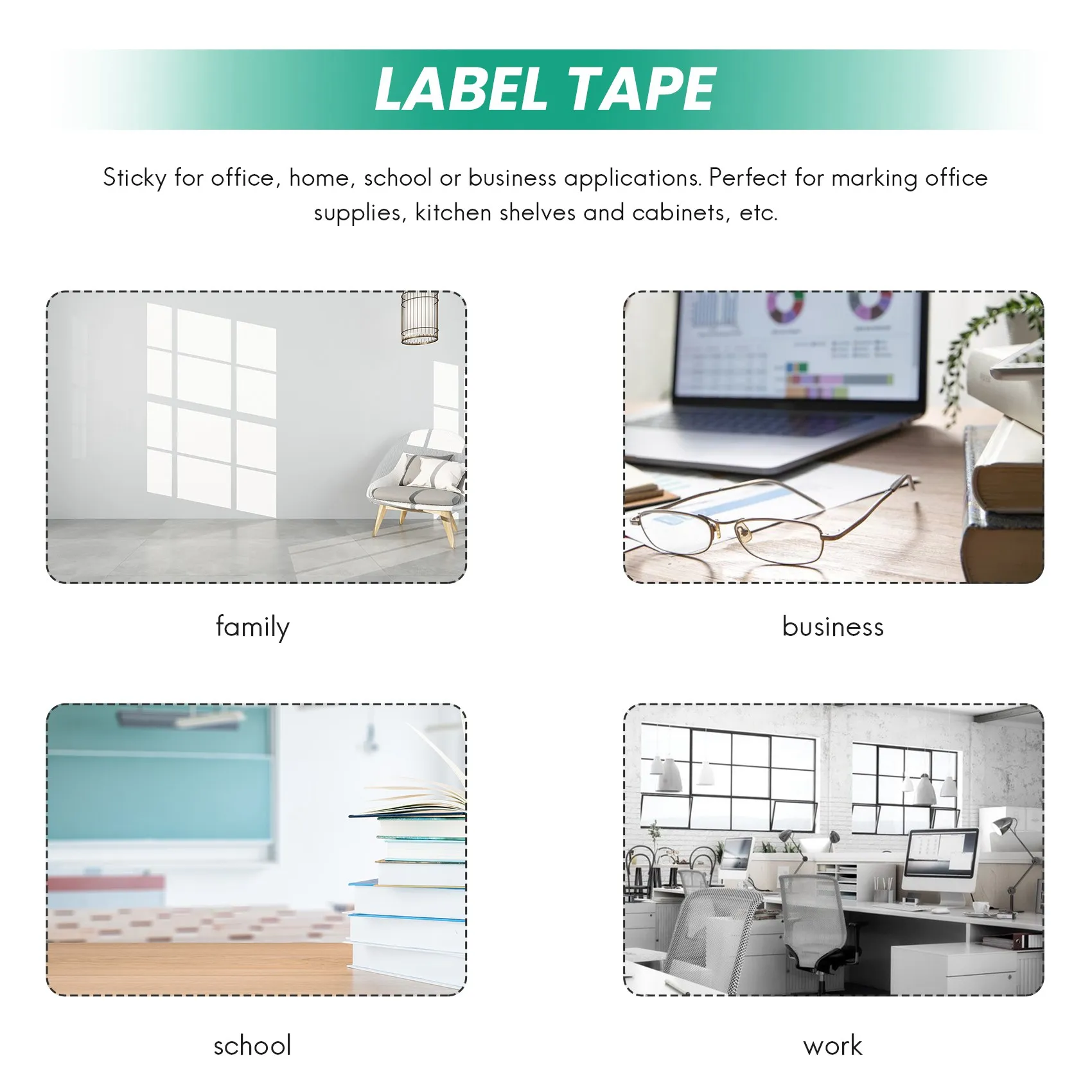 ABJU 3 Pack 9mm Black on White Label Tape Label Maker Compatible with -120, -60, -100, KL750B, KL750, KL7200 Label Makers